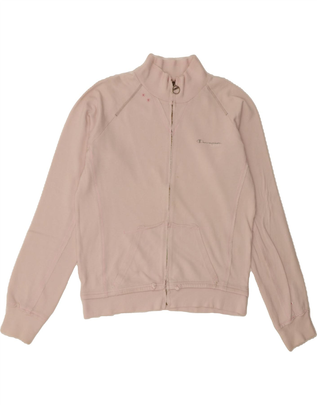 CHAMPION Womens Tracksuit Top Jacket UK 16 Large Pink Cotton Vintage Champion and Second-Hand Champion from Messina Hembry 