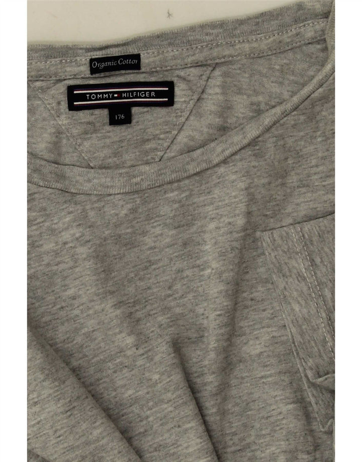 Tommy Hilfiger Boys T-Shirt Top 15-16 Years Grey Flecked