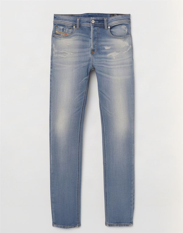 Diesel Mens Sleenker Distressed Slim Skinny Jeans W30 L32 Blue Cotton
