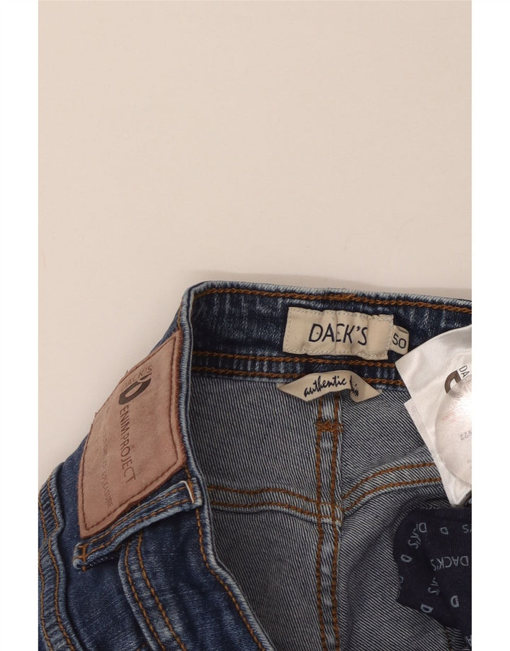 Dack's Mens Slim Jeans IT 50 Large W32 L30 Blue Cotton