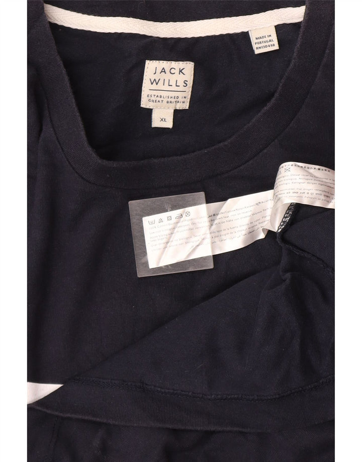 Jack Wills Mens T-Shirt Top XL Navy Blue Cotton
