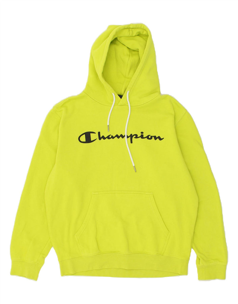 CHAMPION Mens Graphic Hoodie Jumper Large Green Cotton | Vintage Champion | Thrift | Second-Hand Champion | Used Clothing | Messina Hembry 