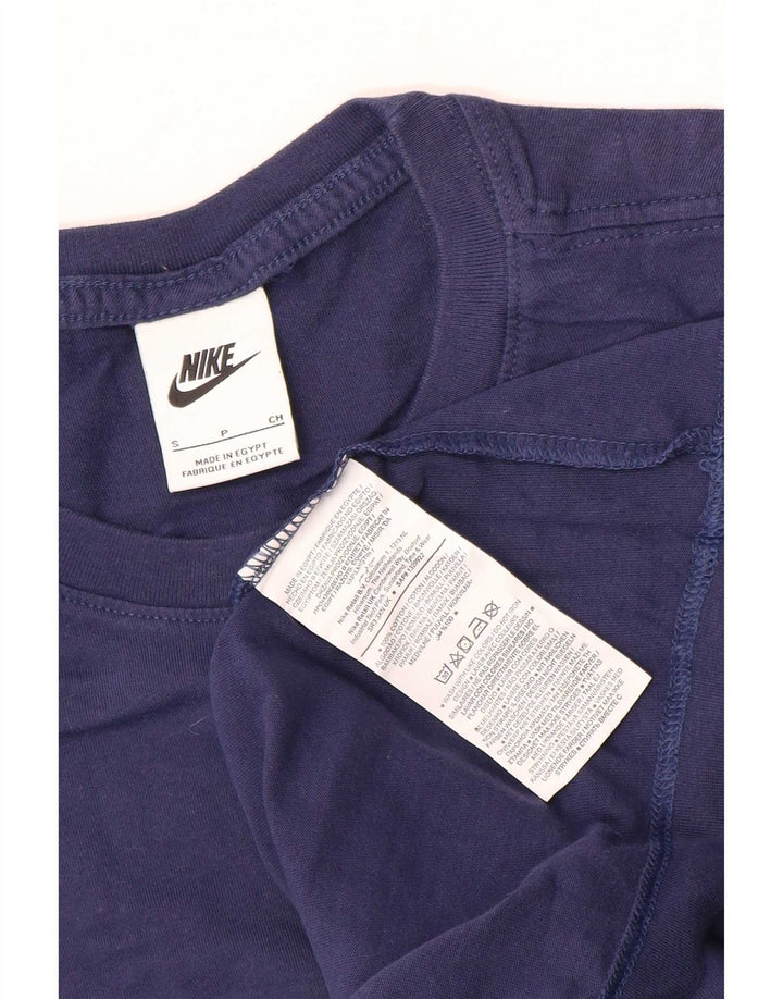 Nike Mens Graphic T-Shirt Top Small Navy Blue Cotton