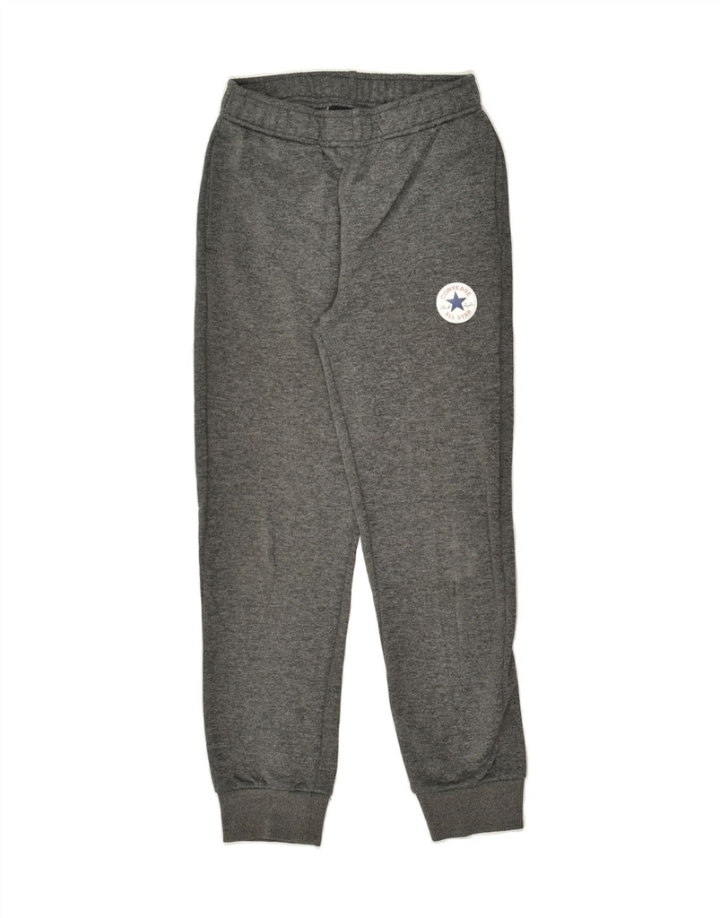 CONVERSE Boys Tracksuit Trousers Joggers 10-11 Years Medium Grey Polyester | Vintage Converse | Thrift | Second-Hand Converse | Used Clothing | Messina Hembry 