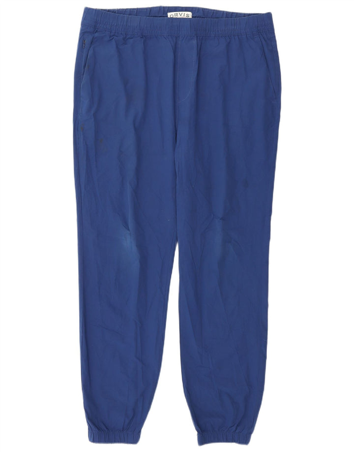 Orvis Mens Joggers Chino Trousers Medium W34 L28 Blue