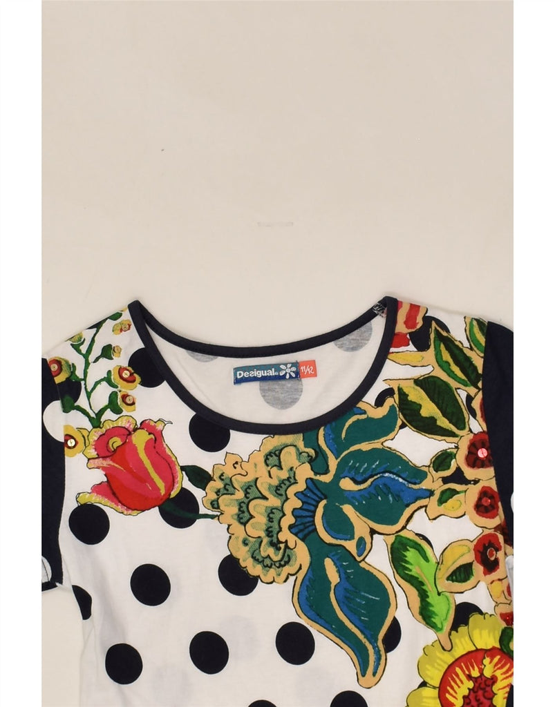 DESIGUAL Girls Graphic A-Line Dress 11-12 Years Multicoloured Floral | Vintage Desigual | Thrift | Second-Hand Desigual | Used Clothing | Messina Hembry 