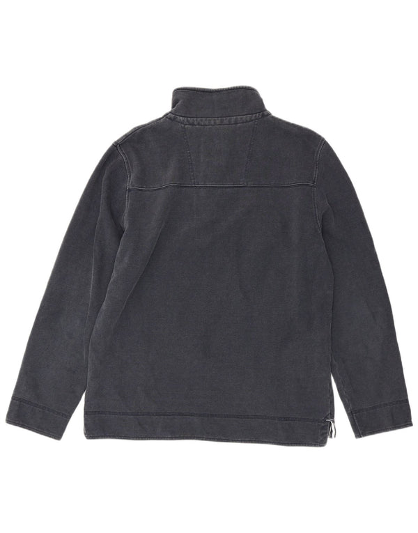 Crew Clothing Mens Zip Neck Sweatshirt Jumper Large Navy Blue Cotton