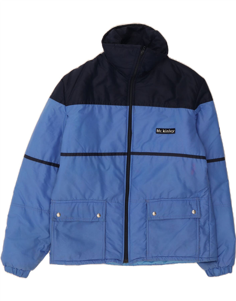 MCKINLEY Mens Windbreaker Jacket IT 56 3XL Blue Colourblock Polyamide Vintage McKinley and Second-Hand McKinley from Messina Hembry 