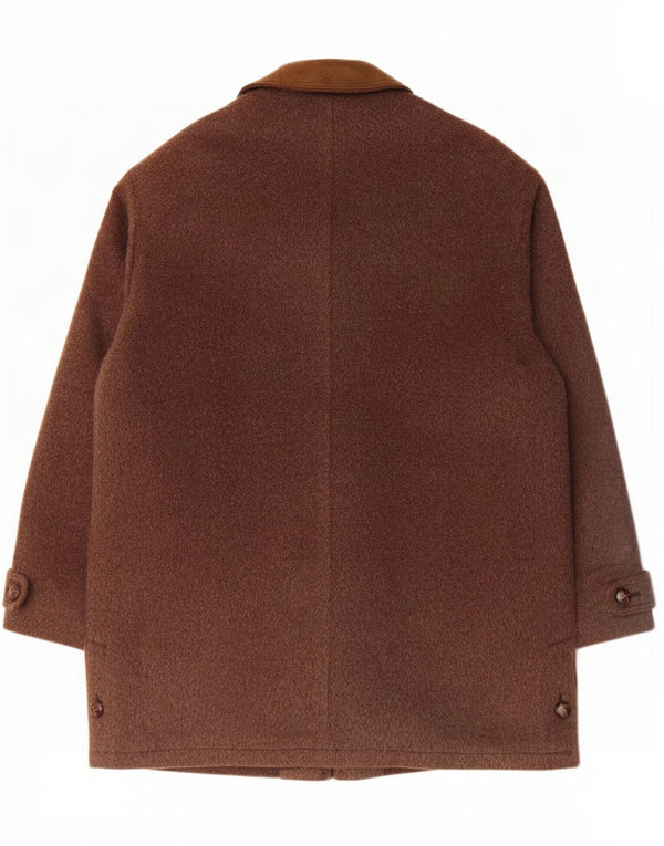 Dolomiten Mens Overcoat IT 56 3XL Brown Mohair