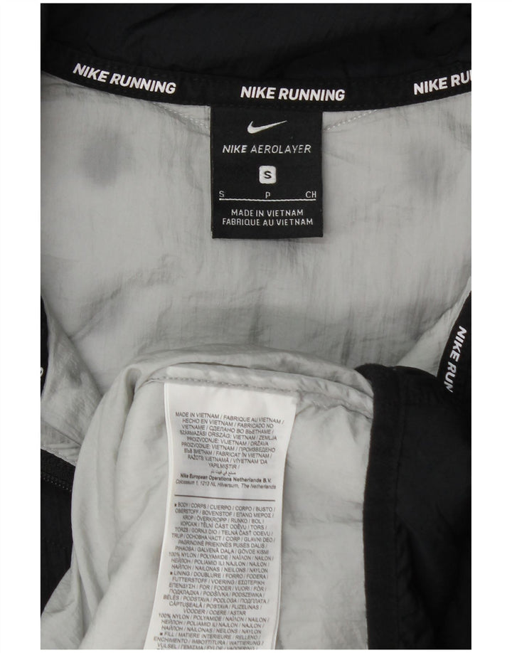 Nike Womens Running Hooded Padded Jacket UK 10 Small Black Nylon