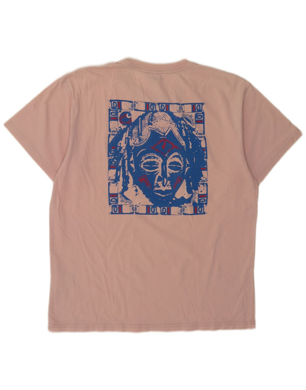 Carhartt Mens Graphic T-Shirt Top Medium Pink Cotton