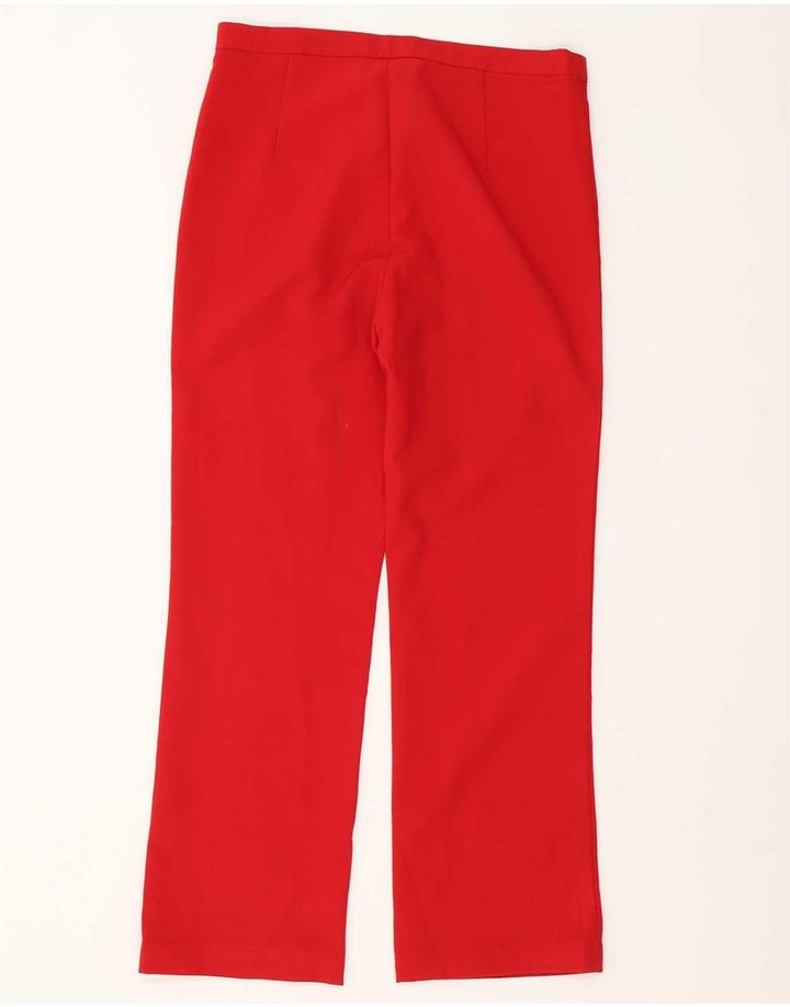 Zara Womens Straight Casual Trousers EU 40 Medium W30 L27 Red
