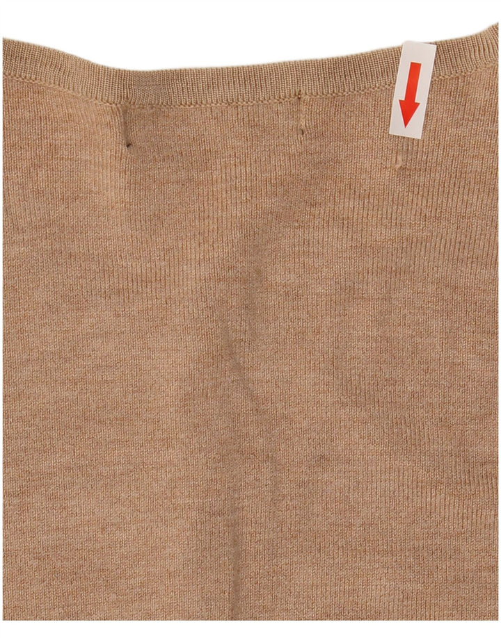 Marks & Spencer Womens Cardigan Sweater UK 12 Medium Beige Viscose