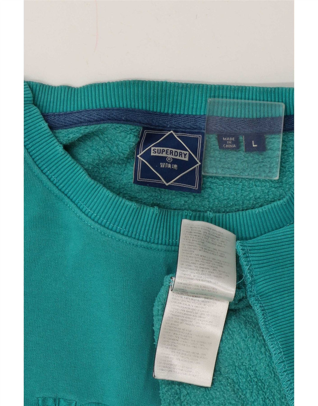 Superdry Mens Graphic Sweatshirt Jumper Large Blue Cotton