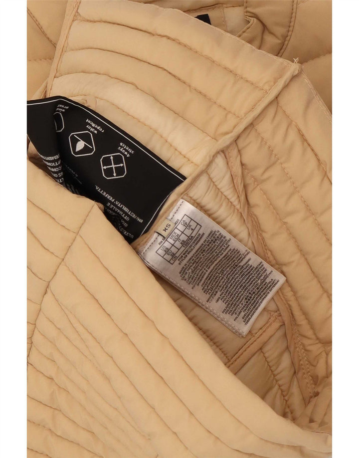Guess Womens Padded Jacket UK 4 XS Beige Polyurethane
