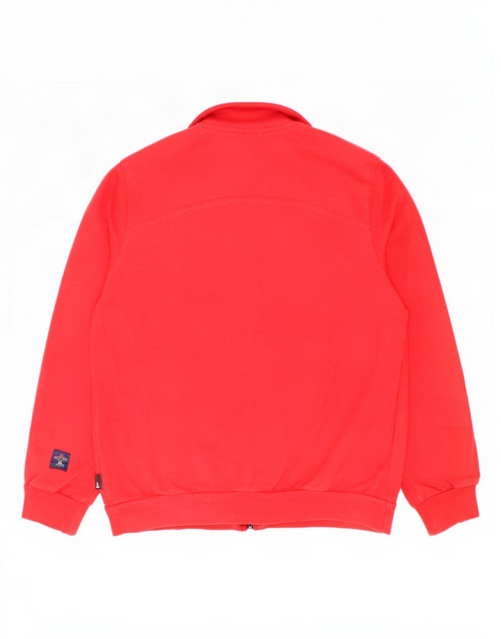 Adidas Boys Tracksuit Top Jacket 9-10 Years Red Cotton