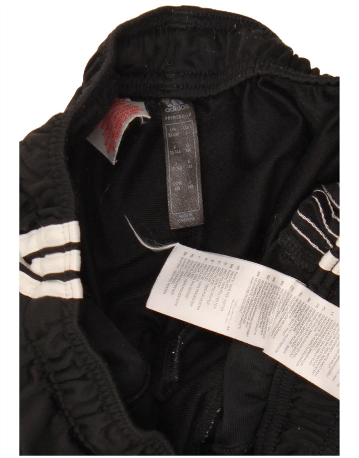Adidas Boys Tracksuit Trousers Joggers 13-14 Years  Black Polyester