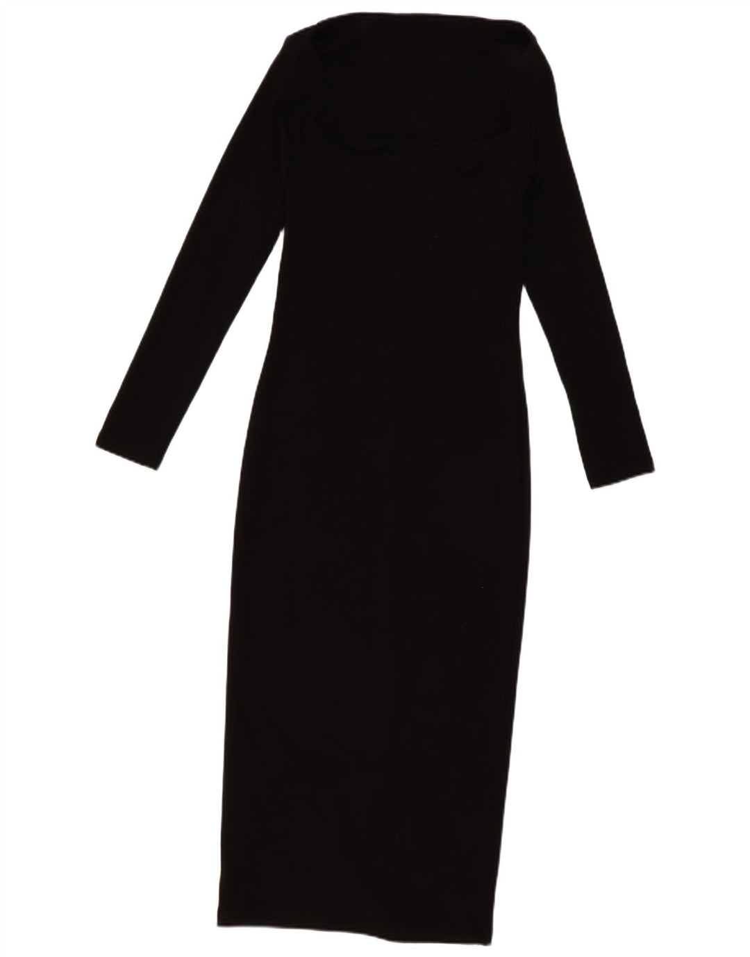 ZARA Womens Long Sleeve Maxi Dress UK 14 Large Black