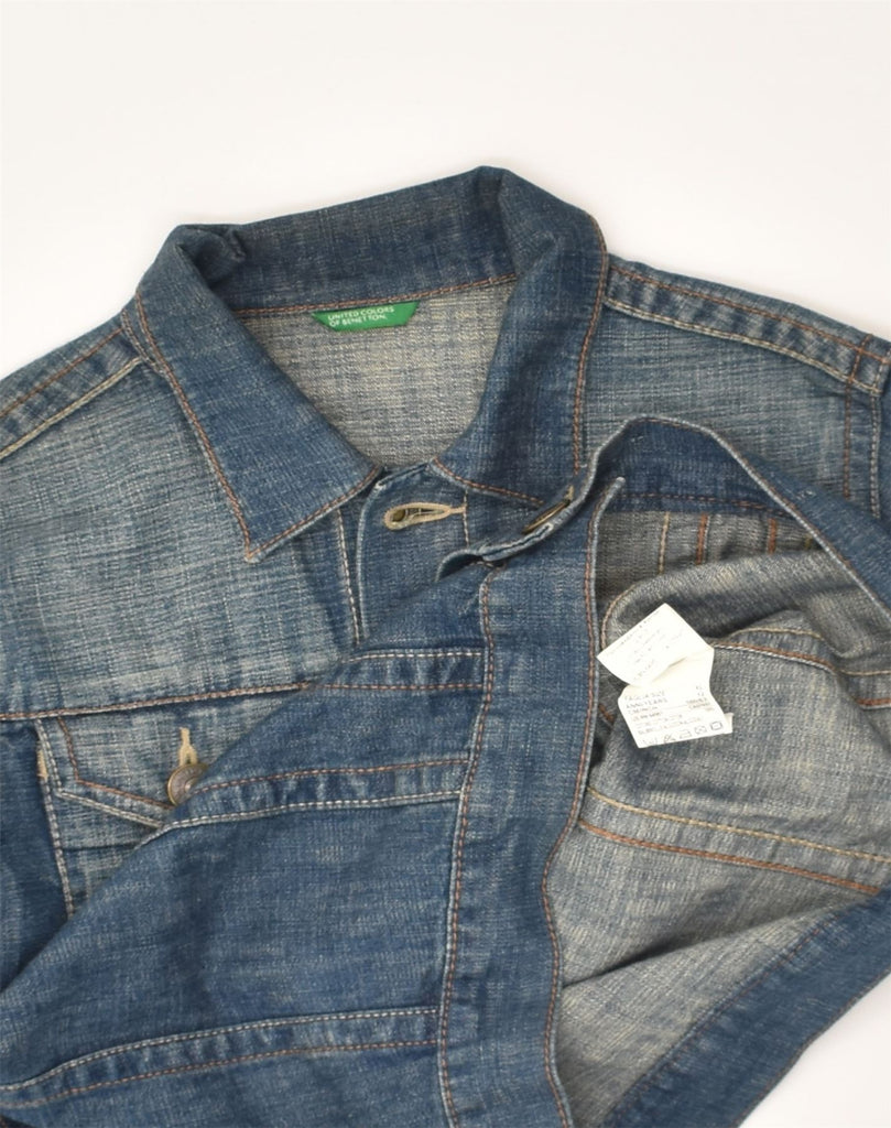 BENETTON Girls Denim Jacket 11-12 Years XL Blue Cotton | Vintage Benetton | Thrift | Second-Hand Benetton | Used Clothing | Messina Hembry 