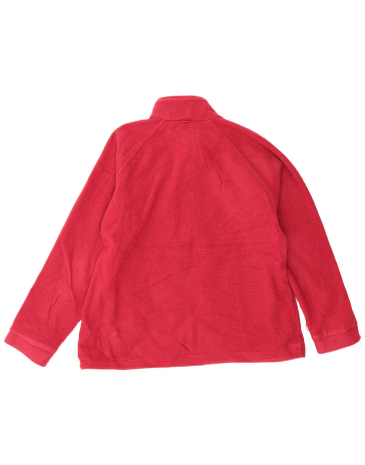 Joules Womens Oversized Liner Fleece Jacket UK 16 Large Pink Polyester