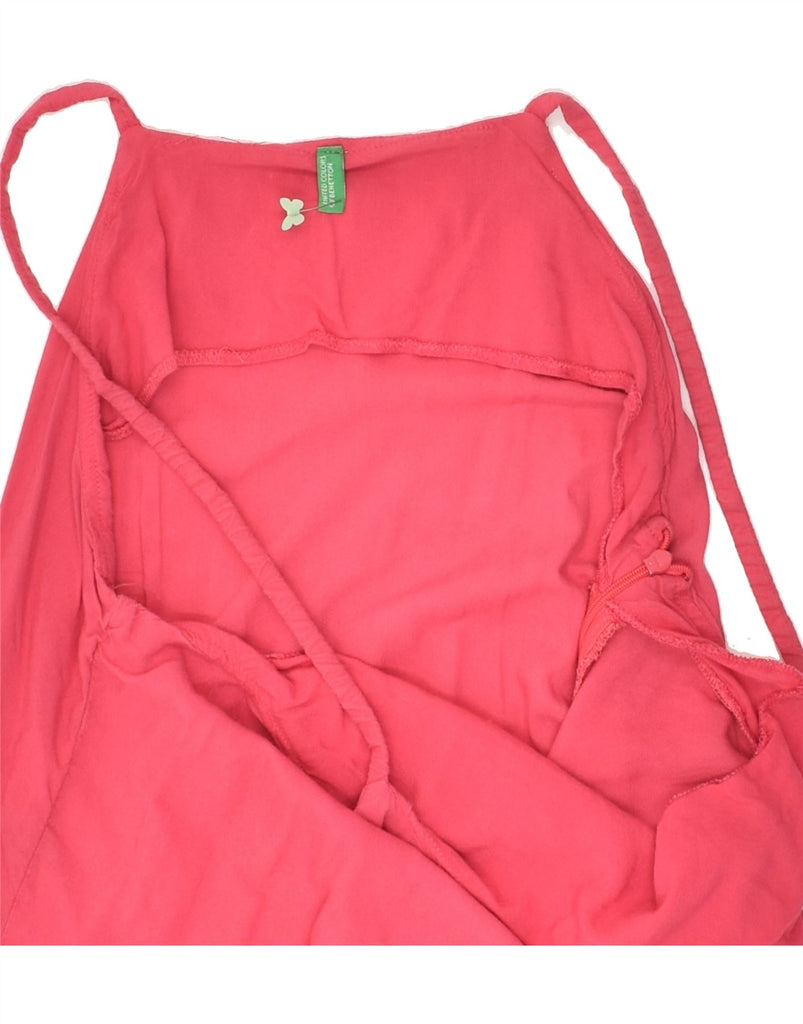 BENETTON Girls Sleeveless Playsuit 13-14 Years 3XL Pink Viscose | Vintage Benetton | Thrift | Second-Hand Benetton | Used Clothing | Messina Hembry 