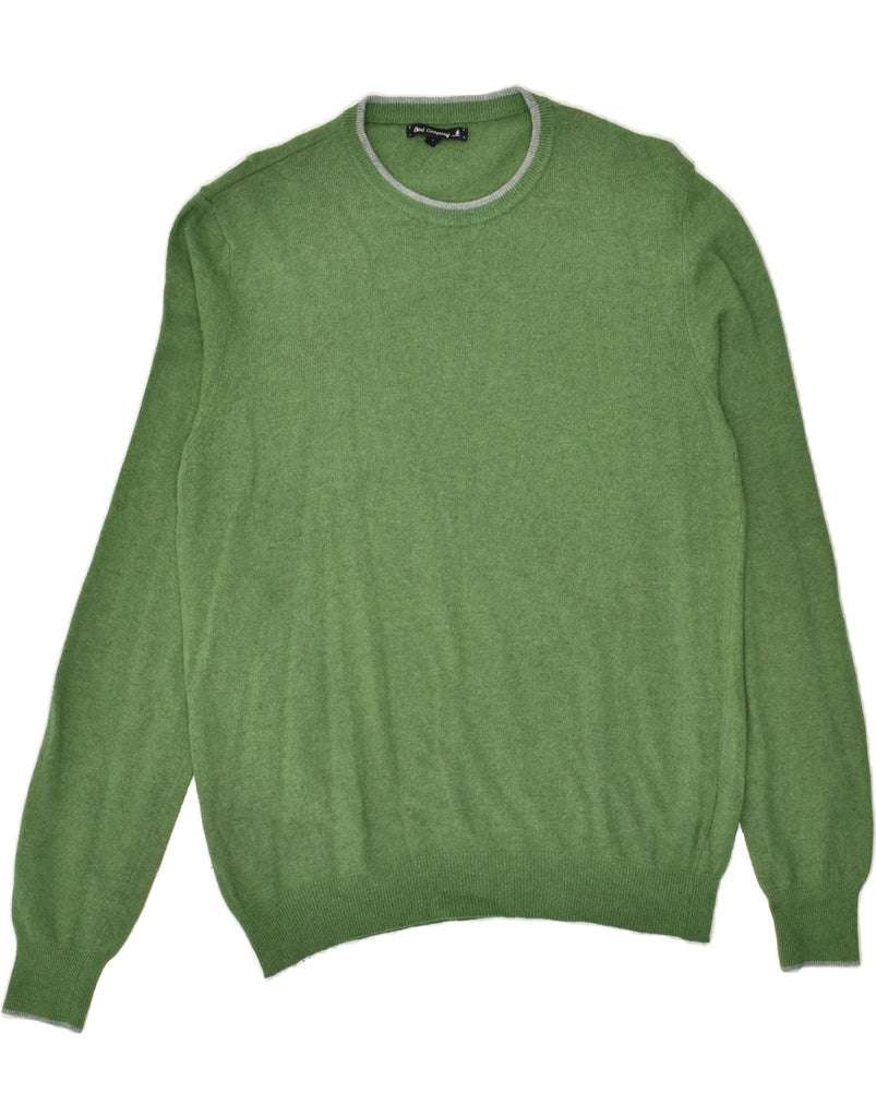 BEST COMPANY Mens Slim Fit Crew Neck Jumper Sweater Large Green Cotton | Vintage Best Company | Thrift | Second-Hand Best Company | Used Clothing | Messina Hembry 