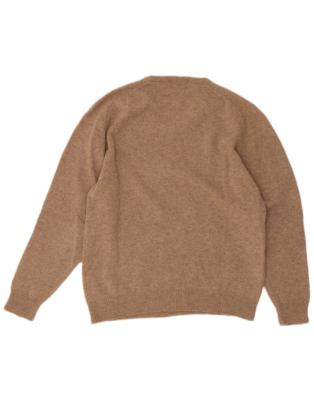 Kappa Mens V-Neck Jumper Sweater Medium Beige Lambswool