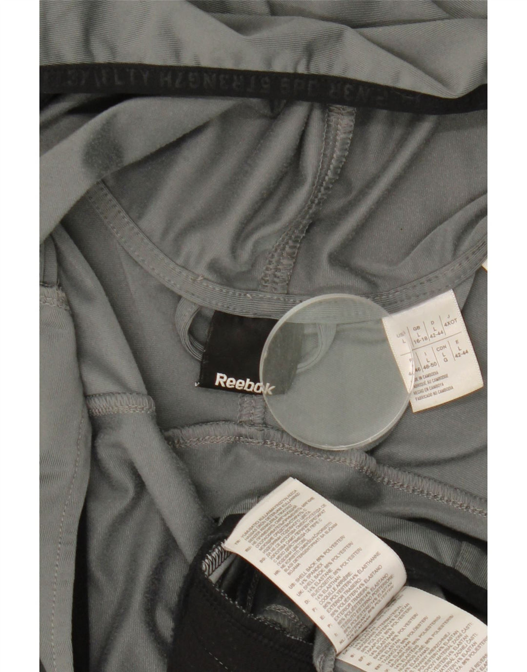 Reebok Womens Graphic Tracksuit Top Jacket UK 16/18 Large Grey Colourblock