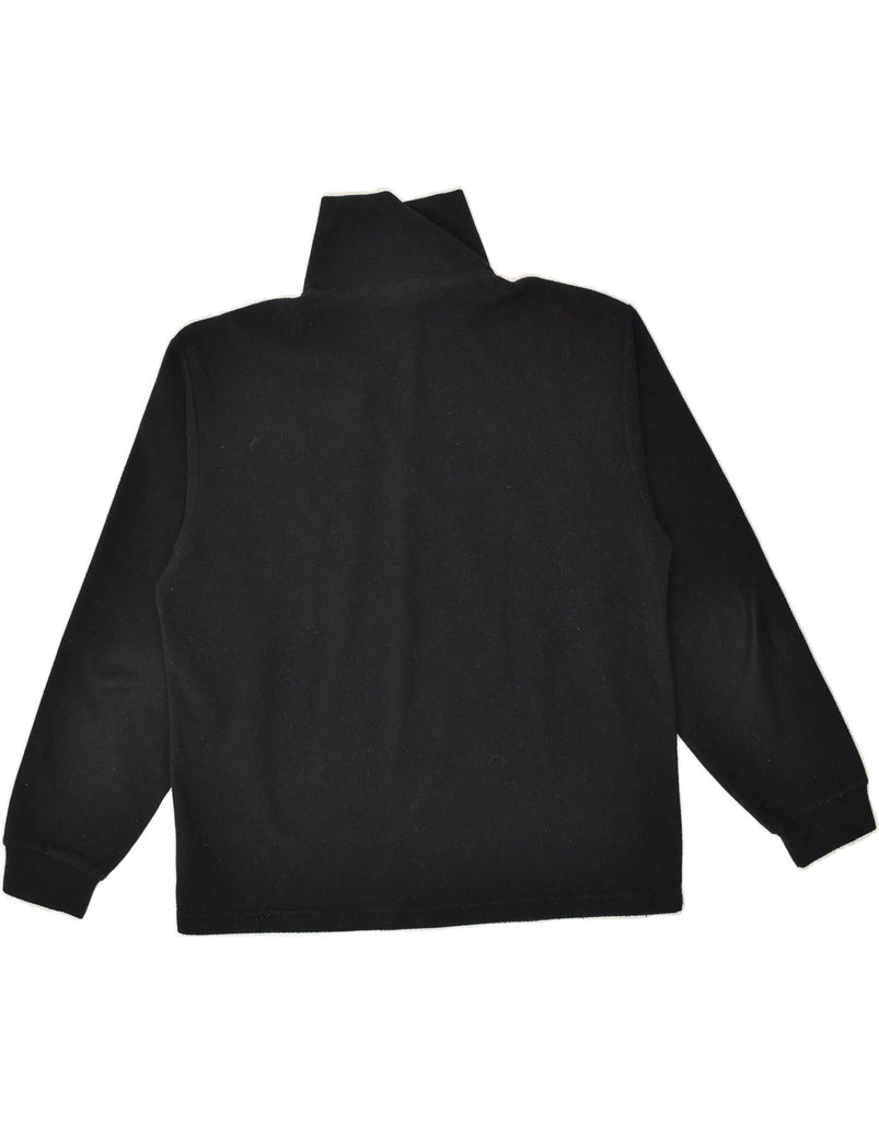 INVICTA Mens Zip Neck Fleece Jumper Medium Black Polyester | Vintage Invicta | Thrift | Second-Hand Invicta | Used Clothing | Messina Hembry 