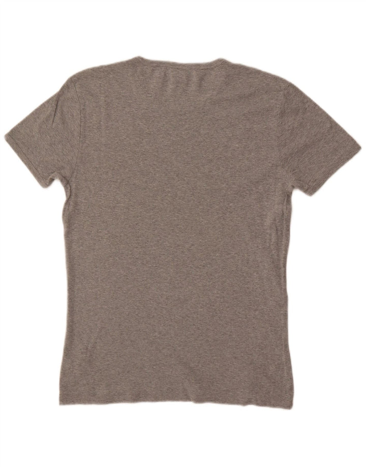 G-Star Mens T-Shirt Top Large Grey Flecked Cotton