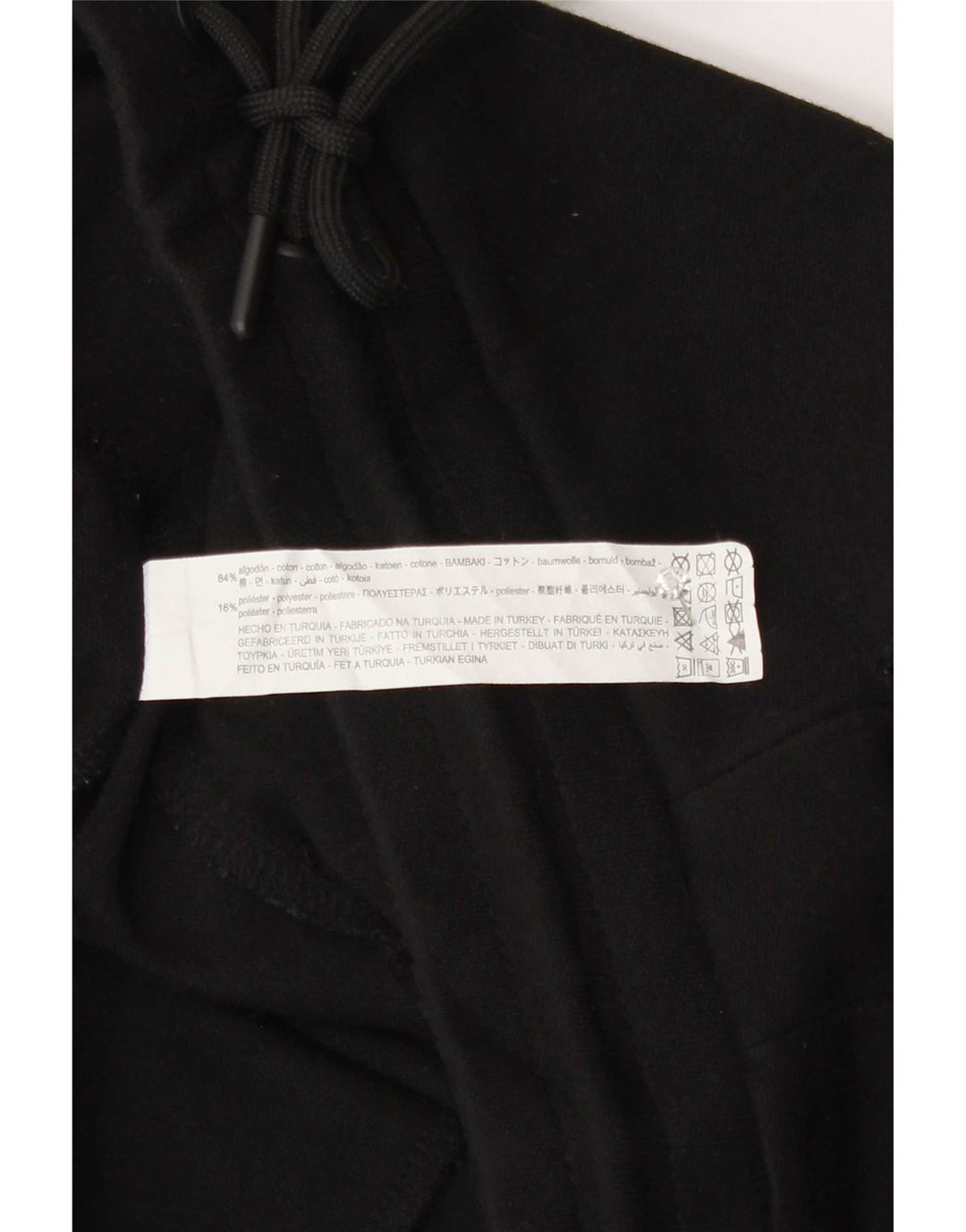 Zara Mens Sport Shorts Medium Black Cotton