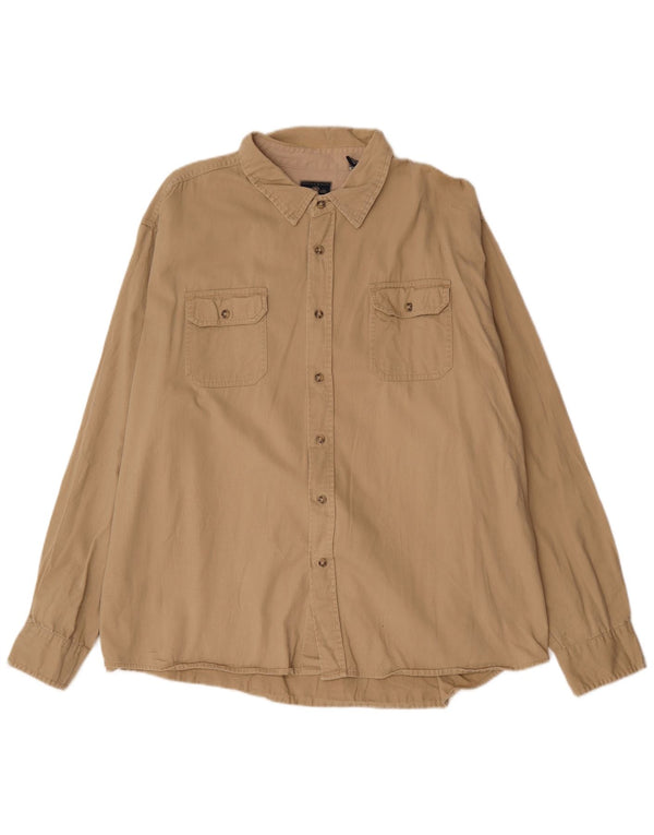 Wrangler Mens Shirt 3XL Beige Cotton
