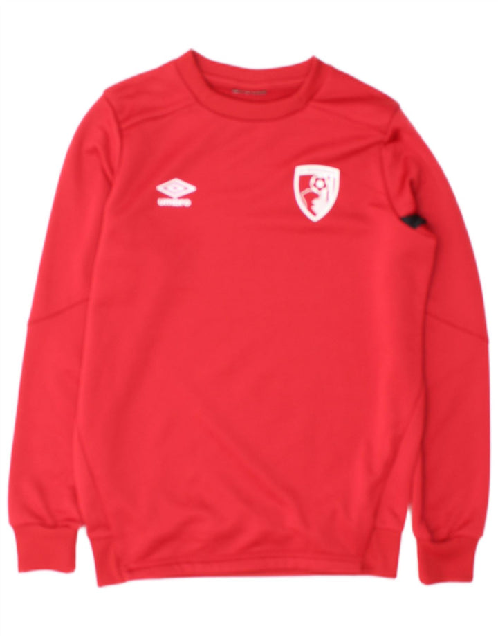 Umbro Boys Graphic Sweatshirt Jumper 13-14 Years Red Polyester