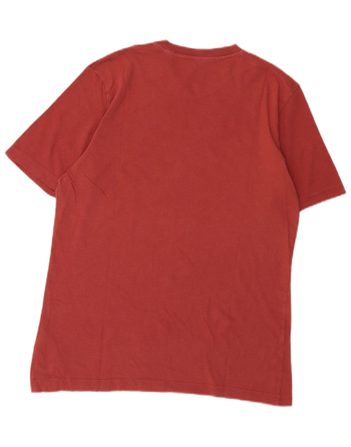 Adidas Mens Graphic T-Shirt Top Small Maroon Cotton