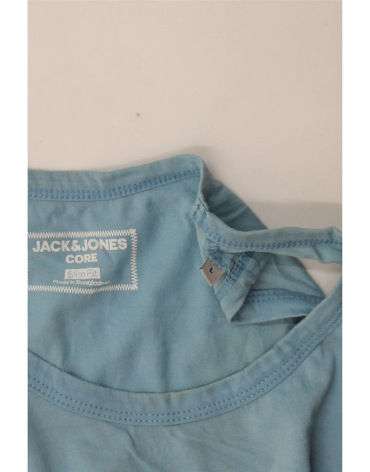 JACK & JONES Mens Core Slim Fit Graphic Vest Top Large Blue