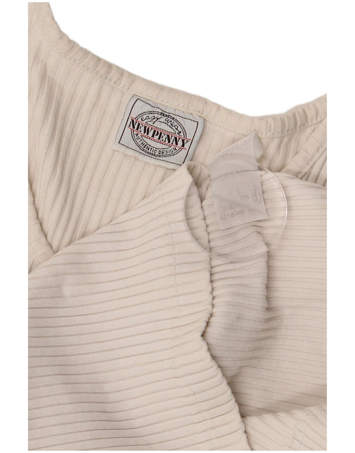 Newpenny Womens Top Long Sleeve UK 12 Medium  White