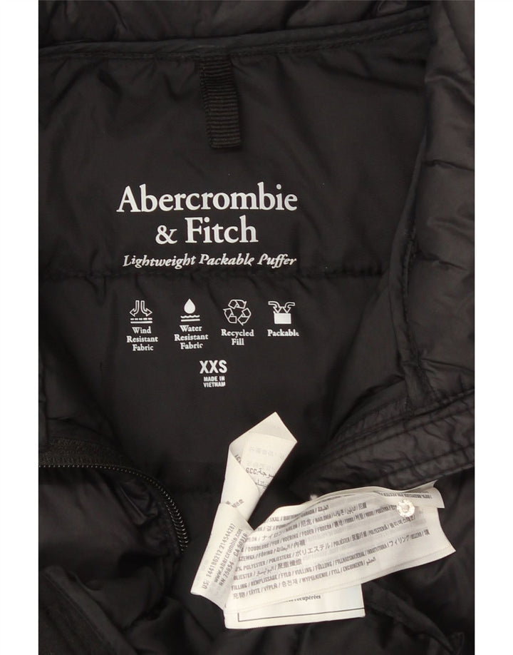 Abercrombie & Fitch Womens Padded Jacket UK 2 2XS Black Polyester