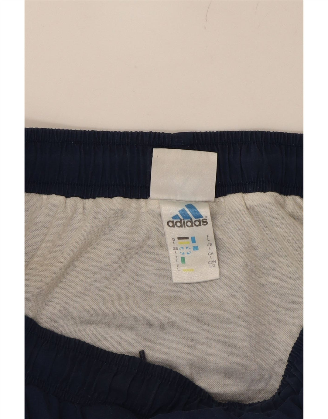 ADIDAS Mens Sport Shorts Large Navy Blue Polyester Vintage Adidas and Second-Hand Adidas from Messina Hembry 