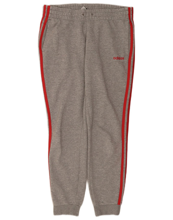 Adidas Womens Tracksuit Trousers Joggers UK 12/14 Medium  Grey Cotton