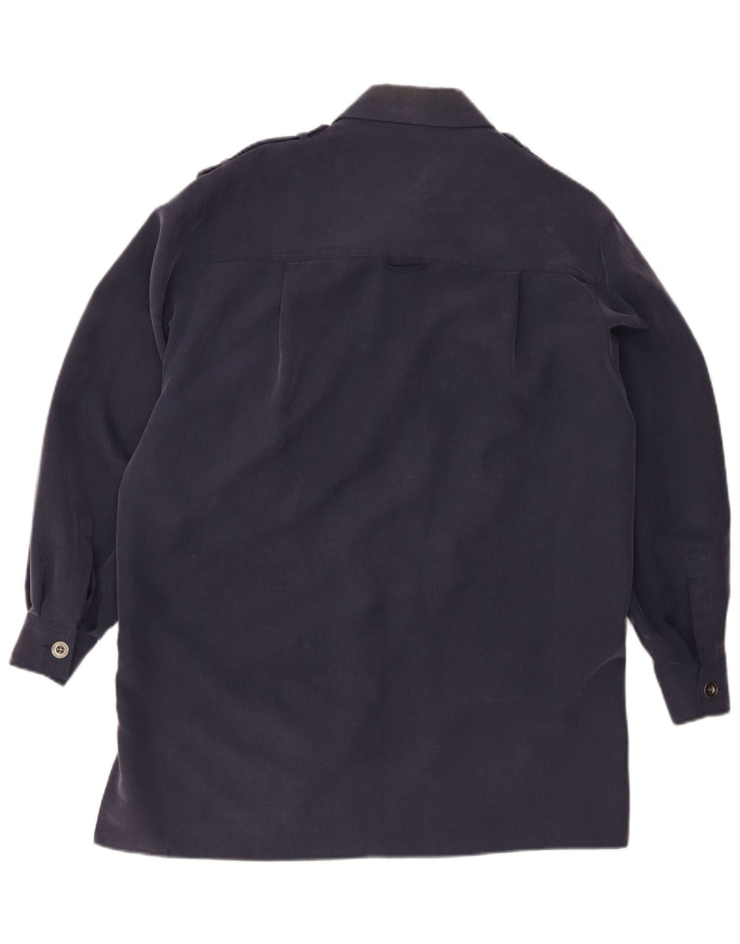 Jaeger Womens Overcoat UK 14 Medium Navy Blue Modal