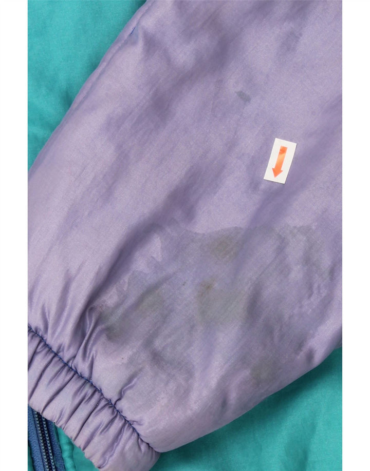BRUGI Mens Windbreaker Jacket UK 40 Large Blue Colourblock Nylon Vintage Brugi and Second-Hand Brugi from Messina Hembry 
