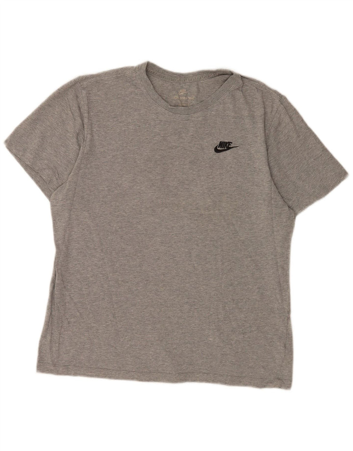 Nike Mens T-Shirt Top Medium Grey Flecked Cotton