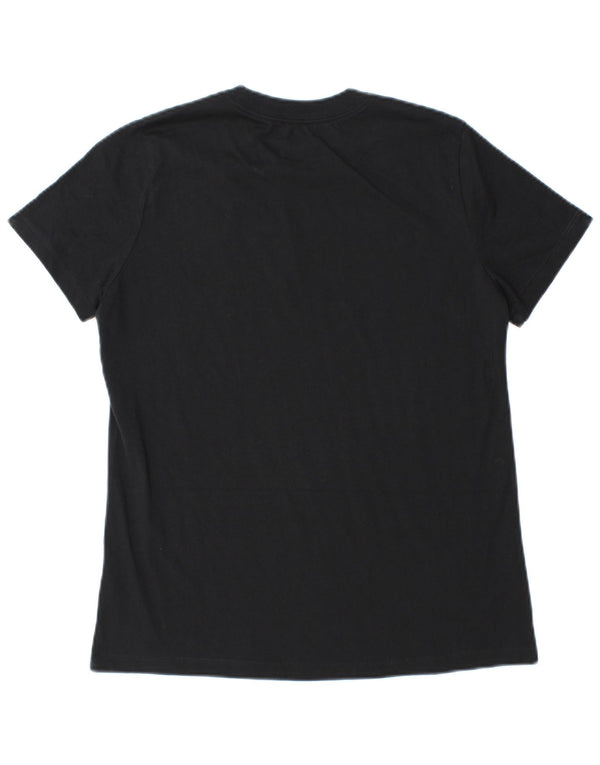 Nike Womens Graphic T-Shirt Top UK 12 Medium Black