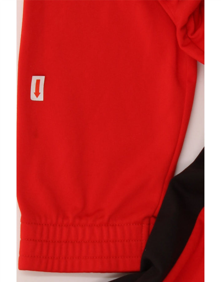 PUMA Boys Tracksuit Top Jacket 13-14 Years Red Colourblock Polyester