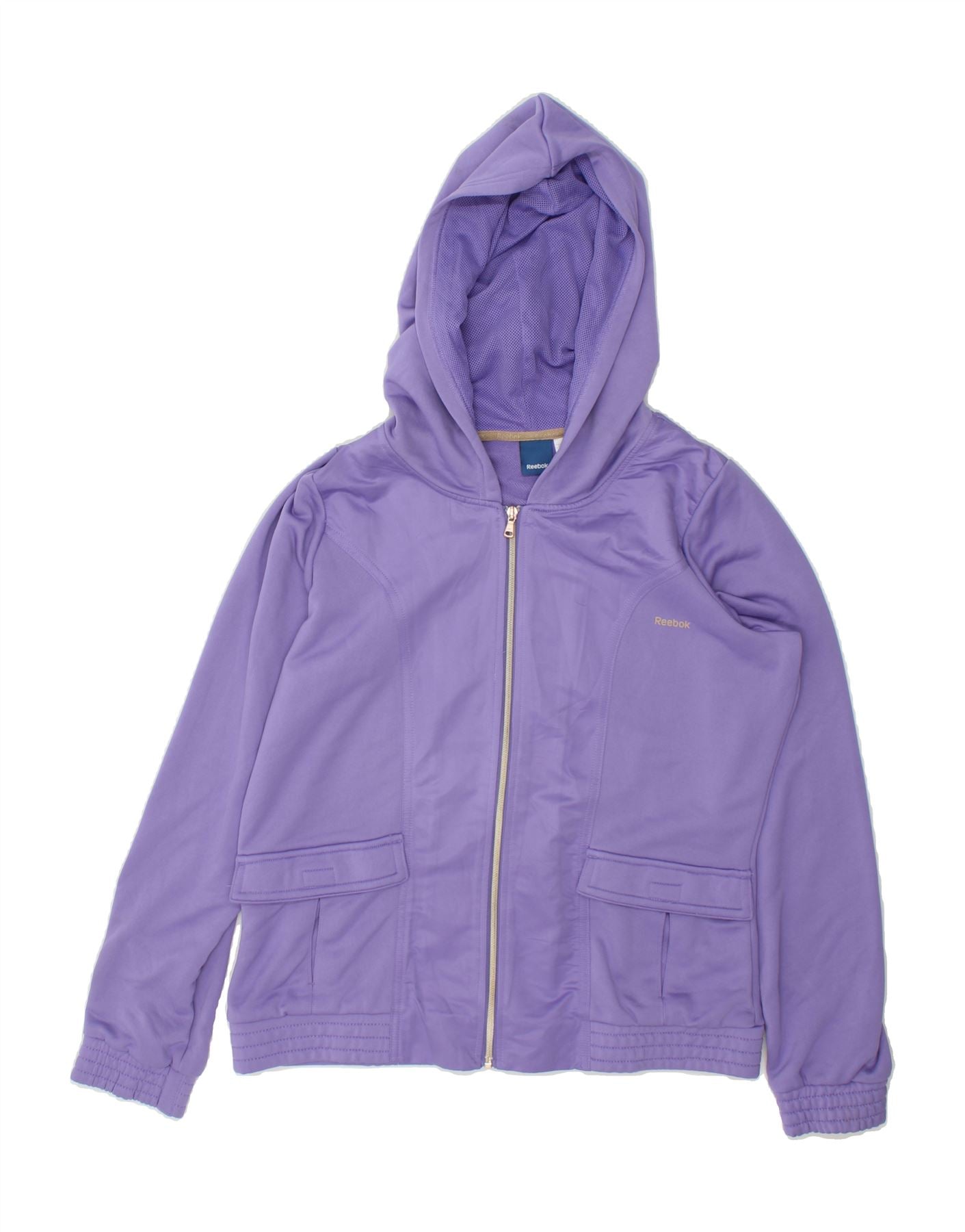 REEBOK Sueter con capucha y cremallera para mujer UK 18 XL Poliester morado