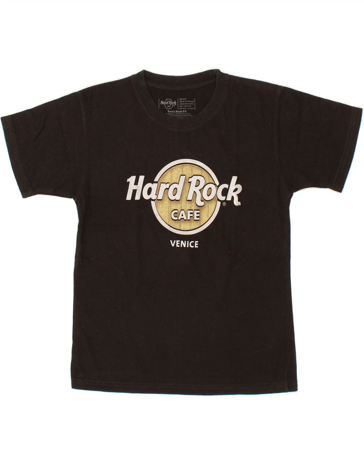 HARD ROCK CAFE Boys Venice Graphic T-Shirt Top 8-9 Years Medium Black Vintage Hard Rock Cafe and Second-Hand Hard Rock Cafe from Messina Hembry 