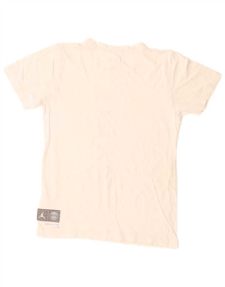 Jordan Boys Paris Graphic T-Shirt Top 10-11 Years Medium White Cotton