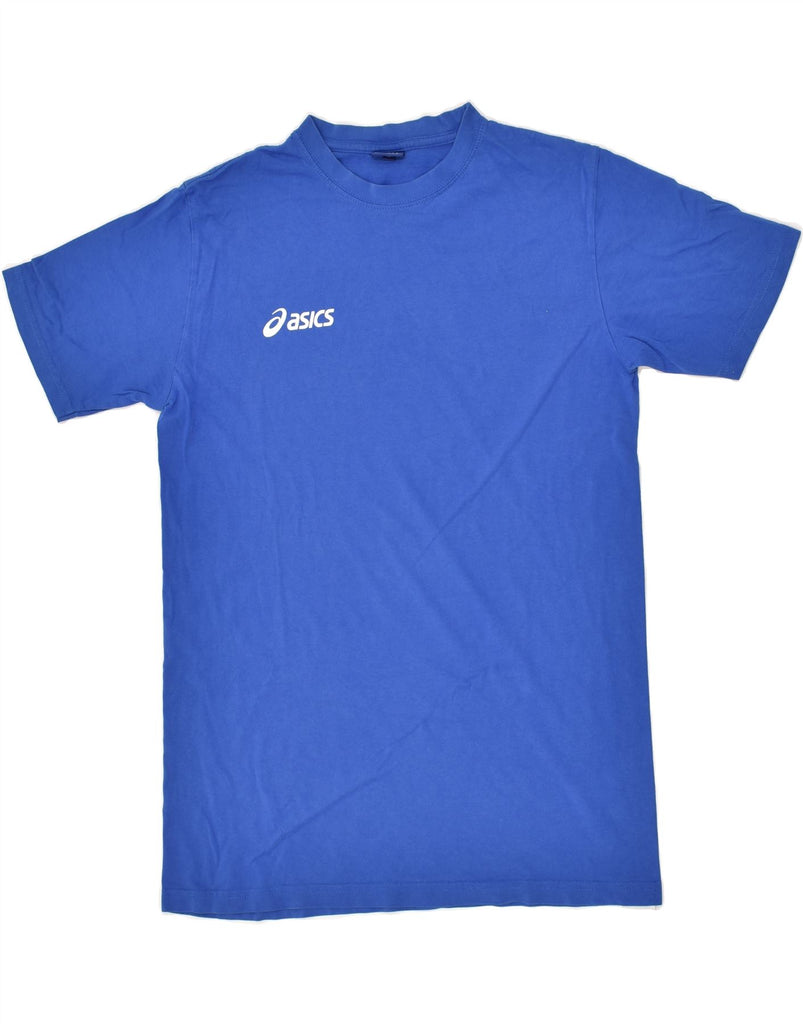 ASICS Mens T-Shirt Top Medium Blue Cotton | Vintage Asics | Thrift | Second-Hand Asics | Used Clothing | Messina Hembry 