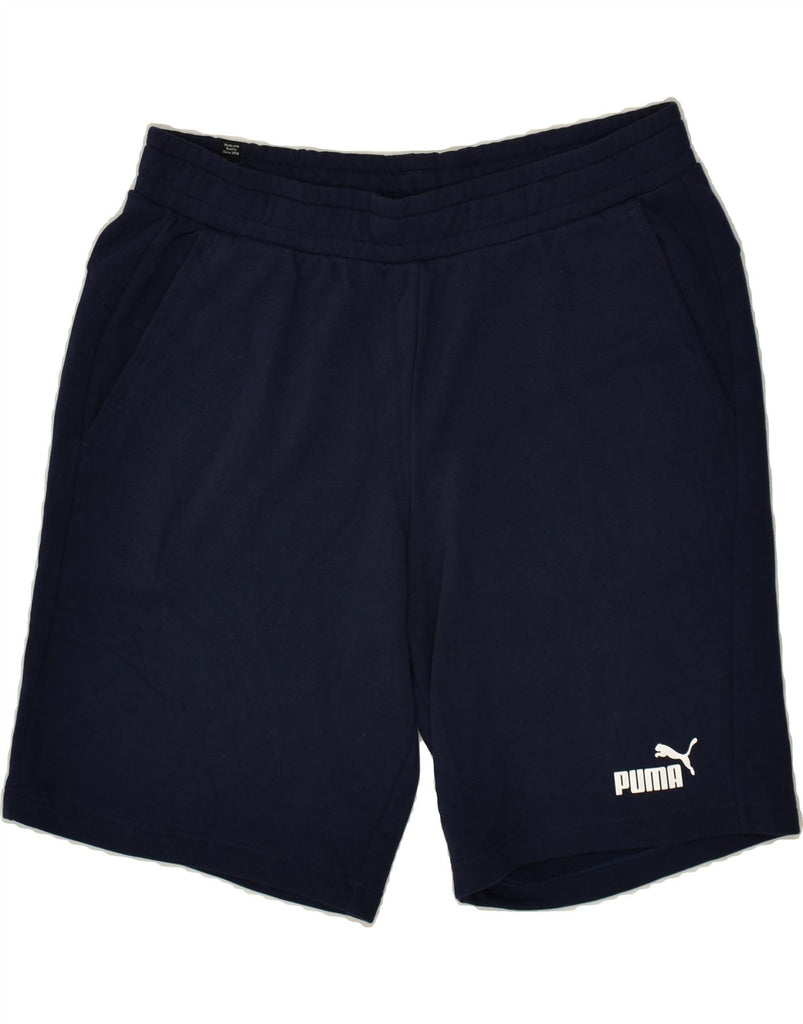 PUMA Mens Sport Shorts XL Navy Blue Cotton | Vintage Puma | Thrift | Second-Hand Puma | Used Clothing | Messina Hembry 