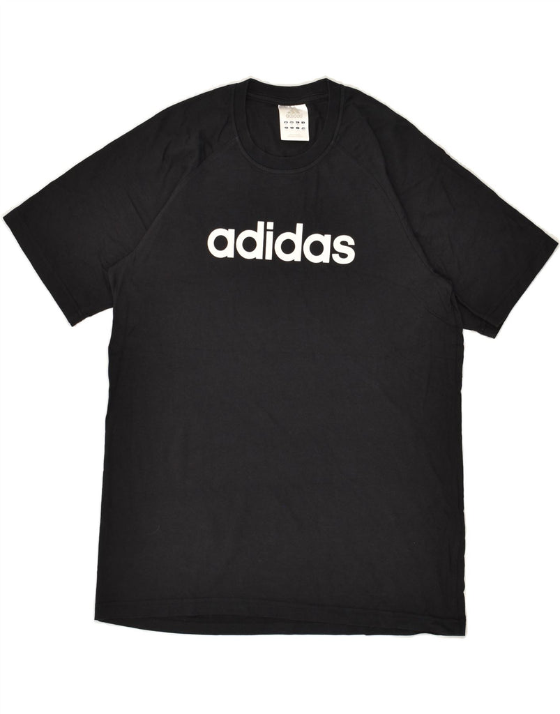 ADIDAS Mens Graphic T-Shirt Top Medium Black | Vintage Adidas | Thrift | Second-Hand Adidas | Used Clothing | Messina Hembry 